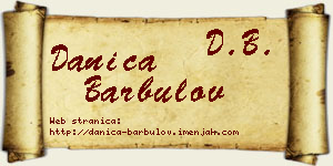Danica Barbulov vizit kartica